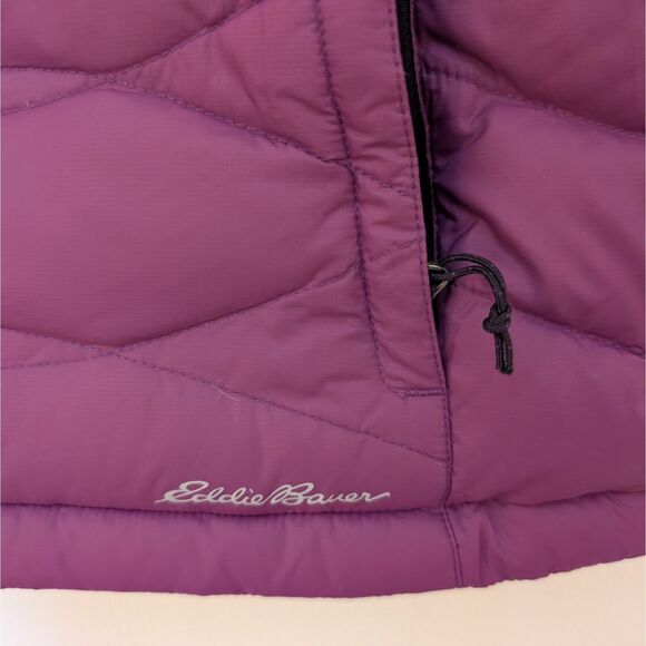 Eddie Bauer Full Zip Down Puffer Vest Women's S Purple Nylon Outdoor Winter - Picture 2 of 7